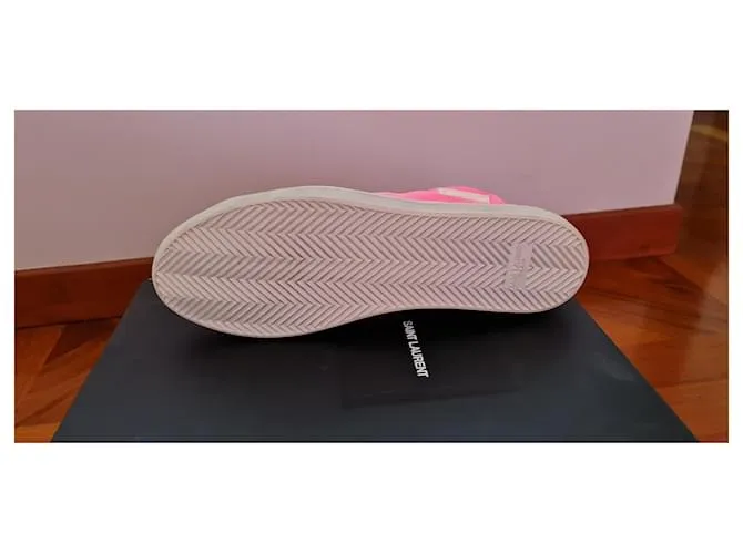 SAINT LAURENT NEAKERS ALTOS BEDFORD  FUCSIA FLUO 