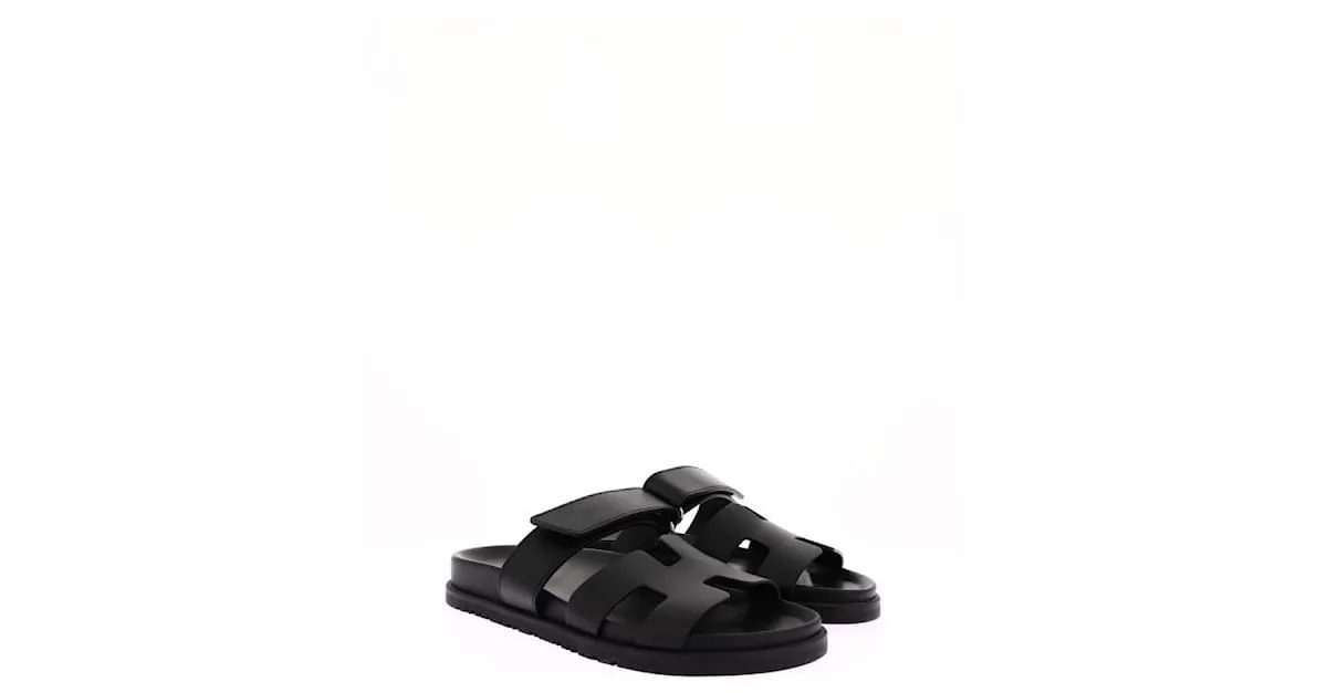 Sandalias Chipre Hermès 37 Negro 