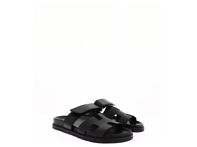 Sandalias Chipre Hermès 37 Negro 