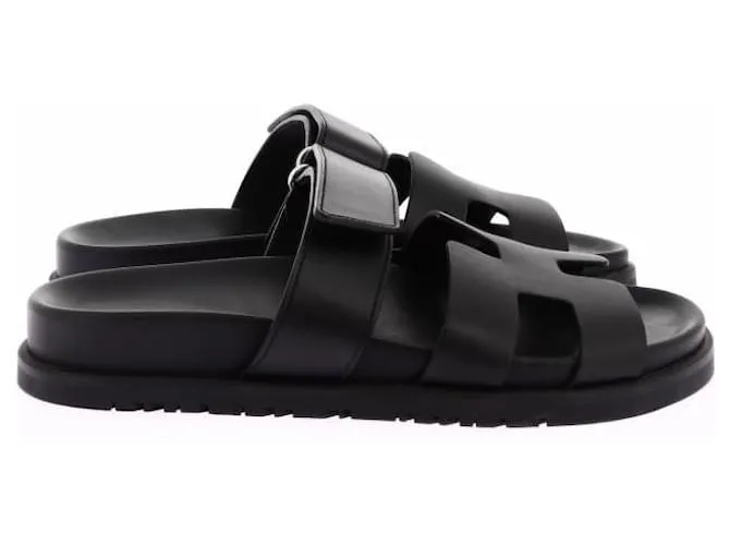 Sandalias Chipre Hermès 37 Negro 