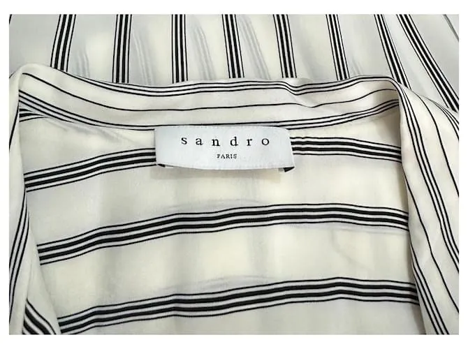 Sandro Mono Negro Blanco Multicolor 