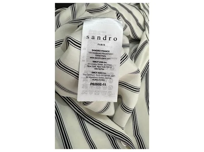 Sandro Mono Negro Blanco Multicolor 