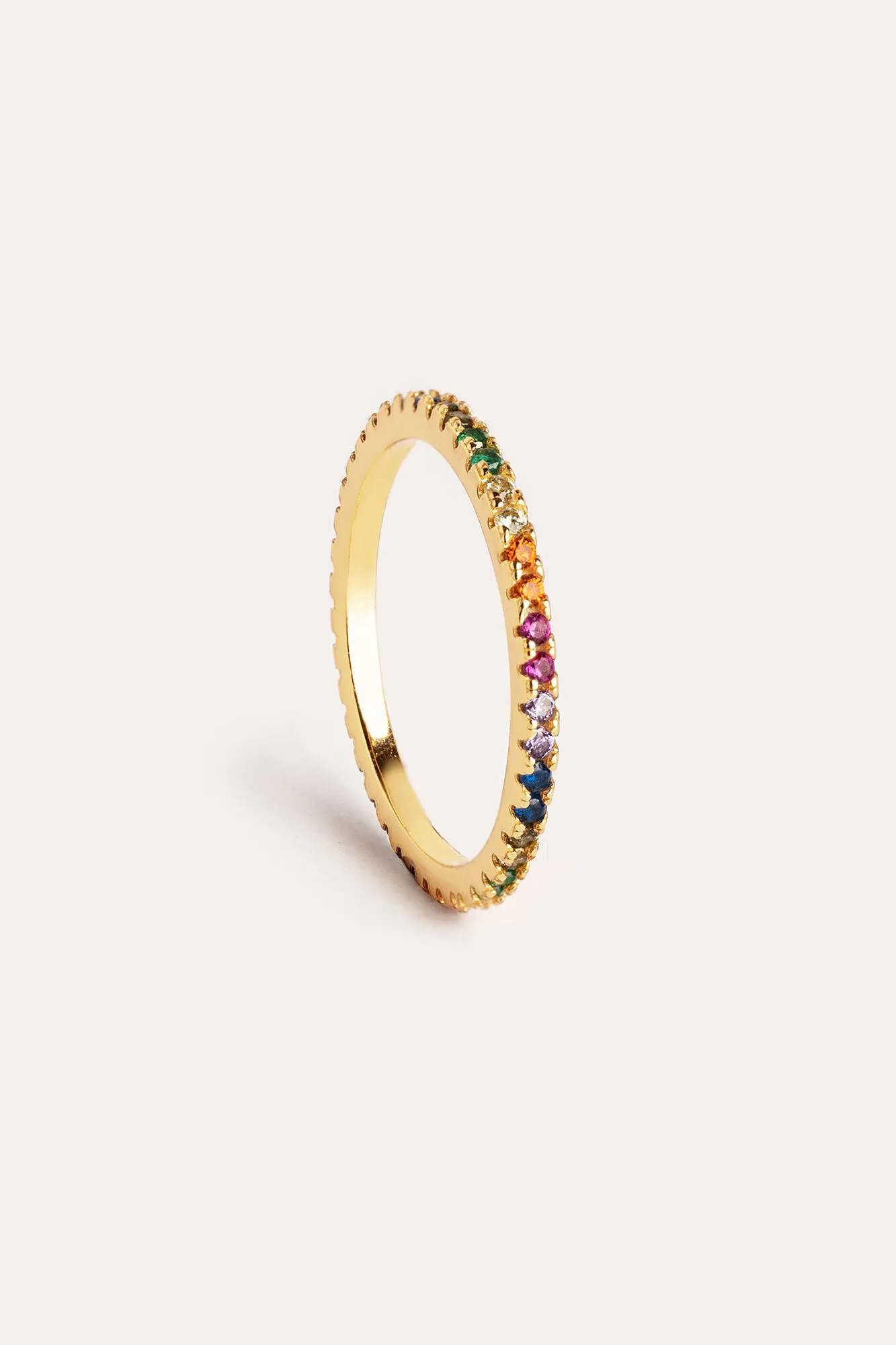 Singularu Anillo Cleo Colors Plata Baño Oro