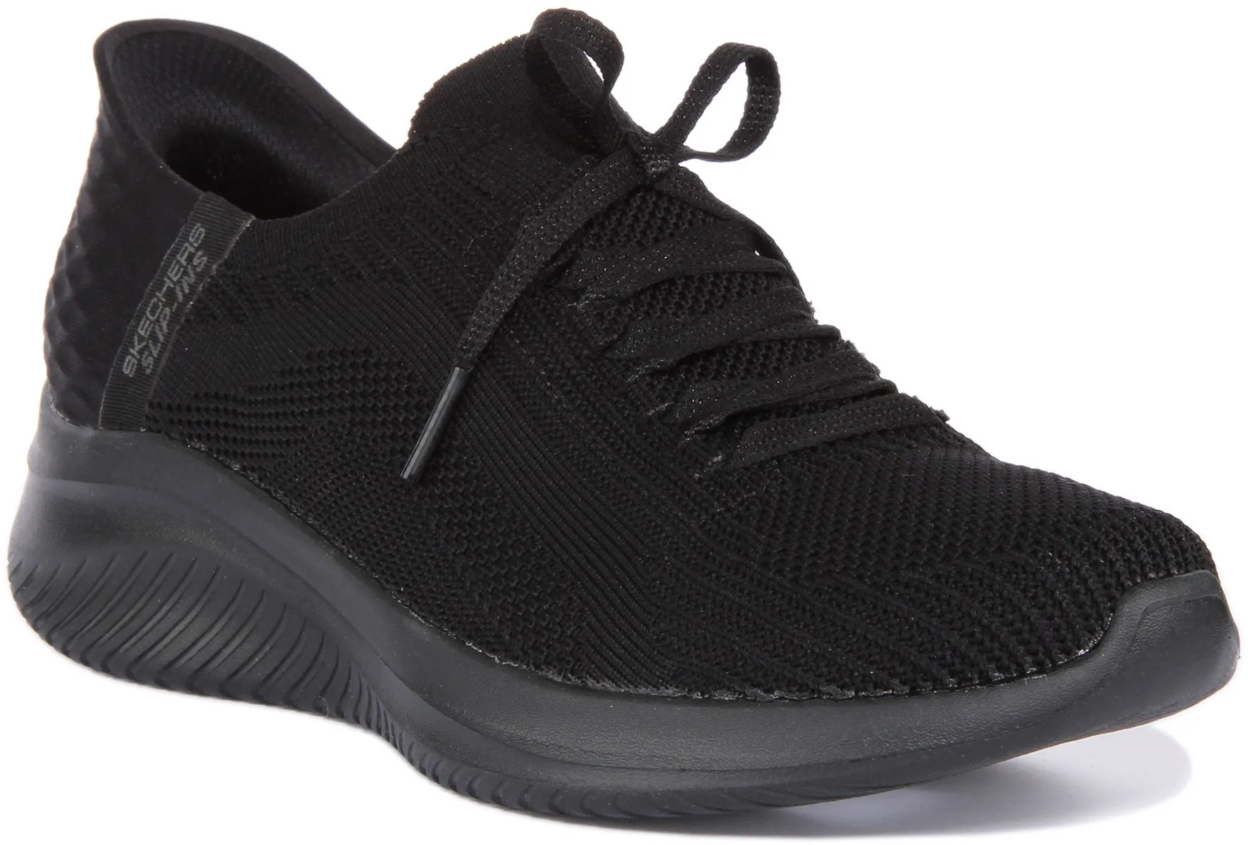 SKECHERS SLIPINS: ULTRA FLEX 3.0SMOOTH STEP ZAPATILLAS DE MALLA DE PUNTO PARA MUJER EN TODO NEGRO