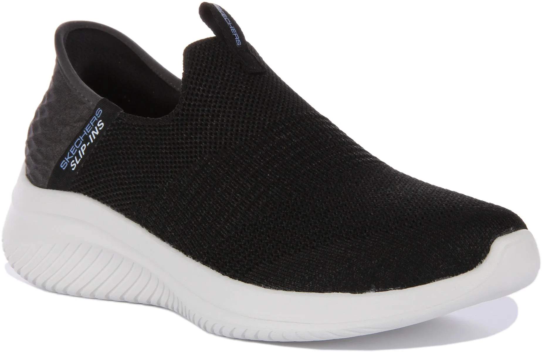 SKECHERS SLIPINS: ULTRA FLEX 3.0SMOOTH STEP ZAPATILLAS DE MALLA DE PUNTO PARA MUJER EN TODO NEGRO