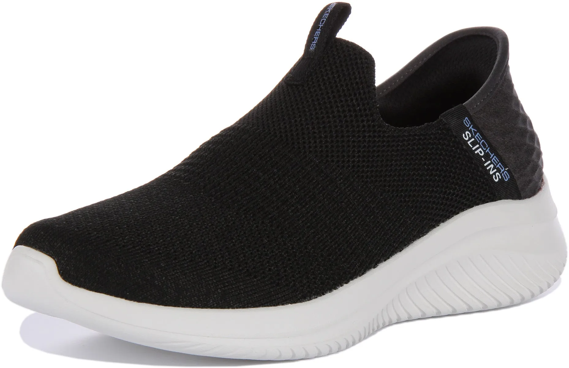 SKECHERS SLIPINS: ULTRA FLEX 3.0SMOOTH STEP ZAPATILLAS DE MALLA DE PUNTO PARA MUJER EN TODO NEGRO