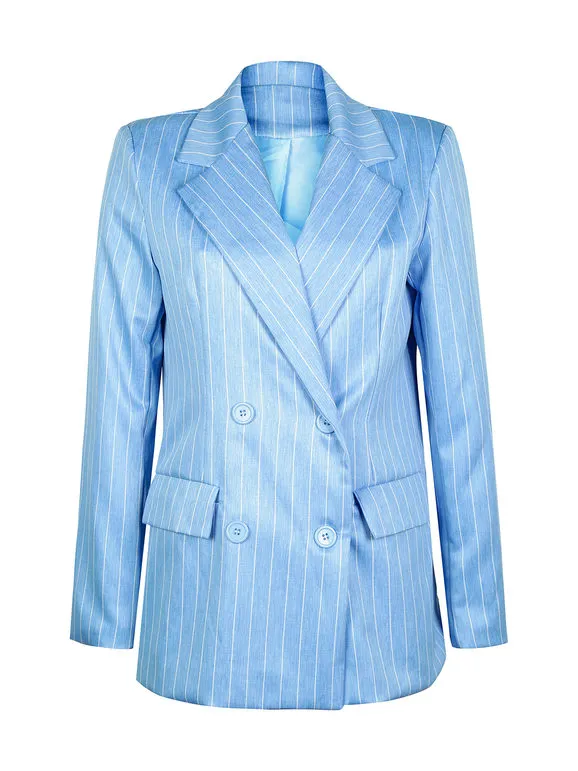 Solada Blazer mujer raya diplomática cruzada