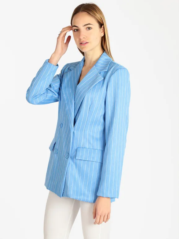 Solada Blazer mujer raya diplomática cruzada