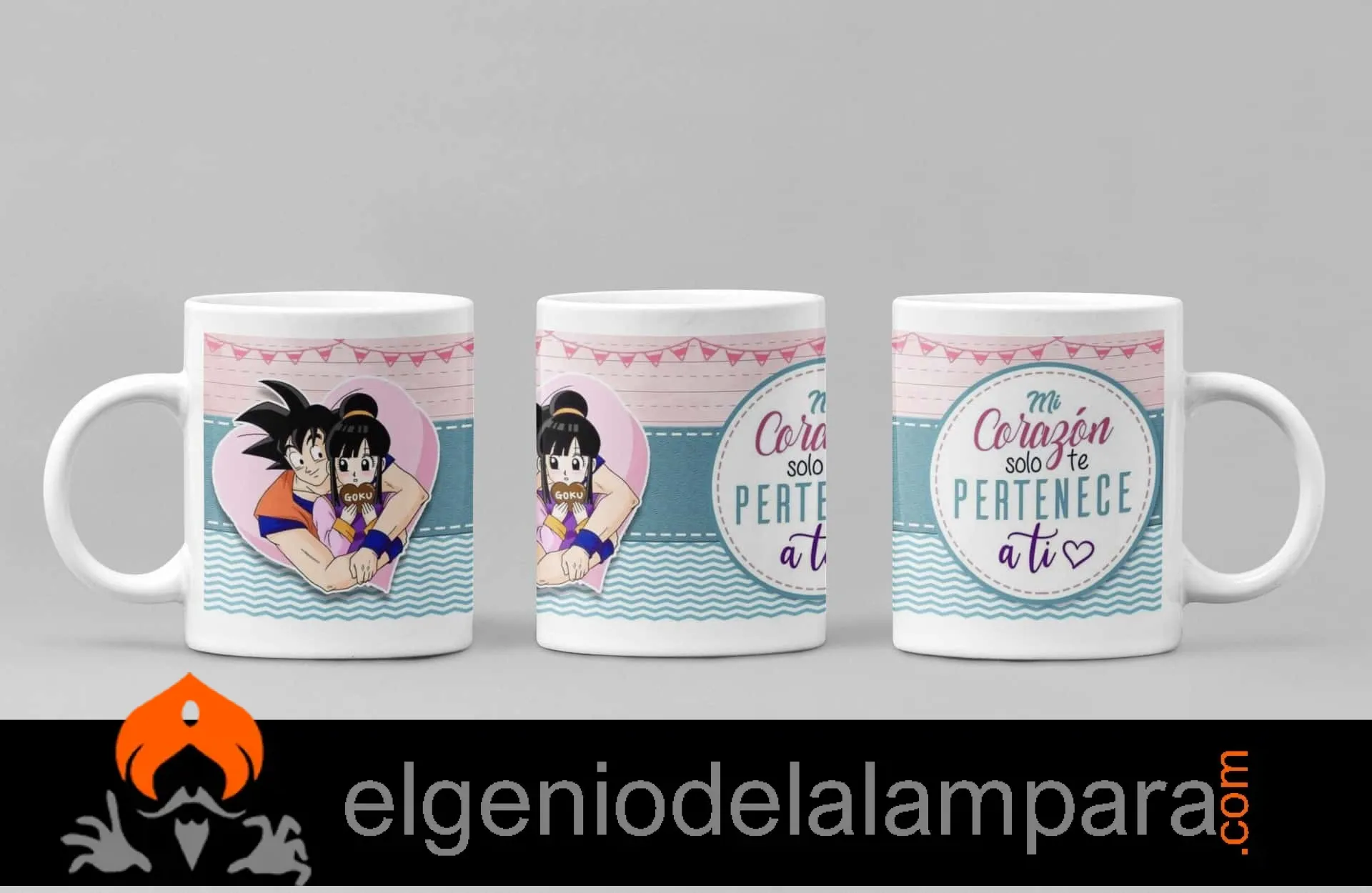 Taza San Valentín Dragon Ball con nombre personalizado
