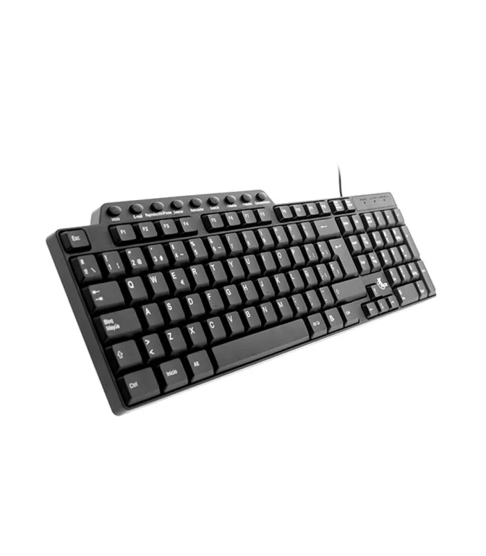 TECLADO XTECH XTK160S USB ALAMBRICO NEGRO ESPAÑOL/MULTIMEDIA/ BK PC.