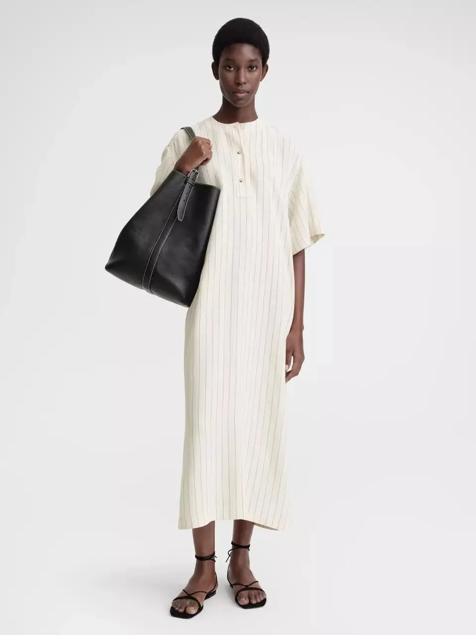 TOTEME Vestido Midi Motivo Rayas