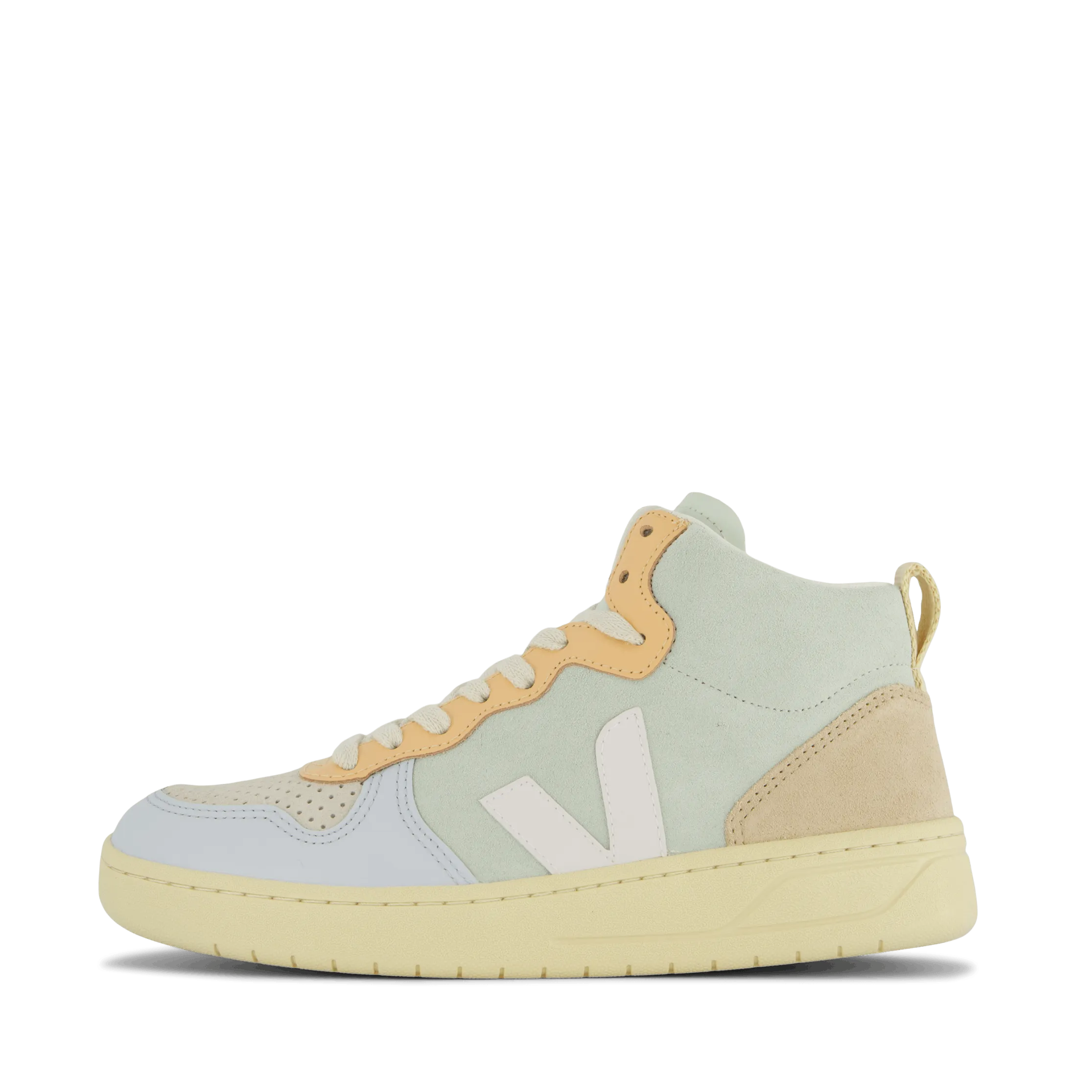 VEJA ZAPATOS V15 SUEDE JADE WHITE MULTICO