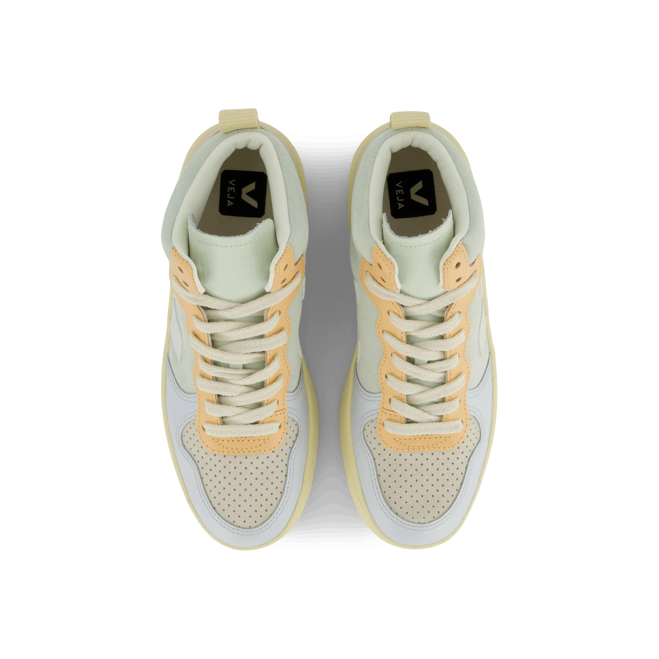VEJA ZAPATOS V15 SUEDE JADE WHITE MULTICO