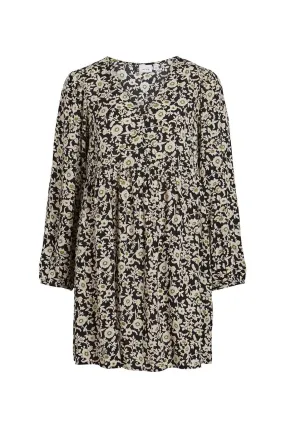 VESTIDO CORTO ESTAMPADO VIPIL NEGRO