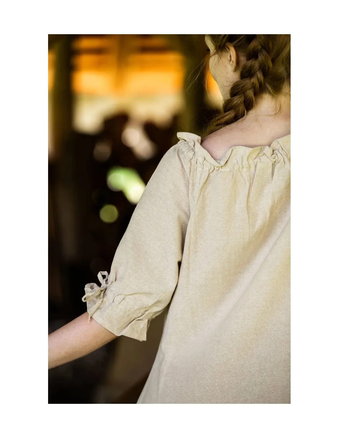 Vestido medieval modelo Melisande, color cáñamo