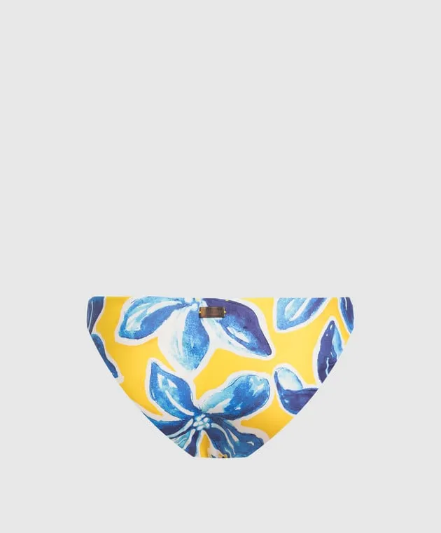 Vilebrequin Yellow panties from the Lamitie swimsuit in a print