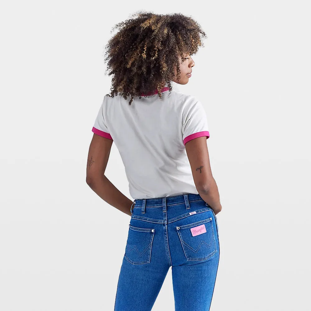 WRANGLER X BARBIE LOGO  CAMISETA