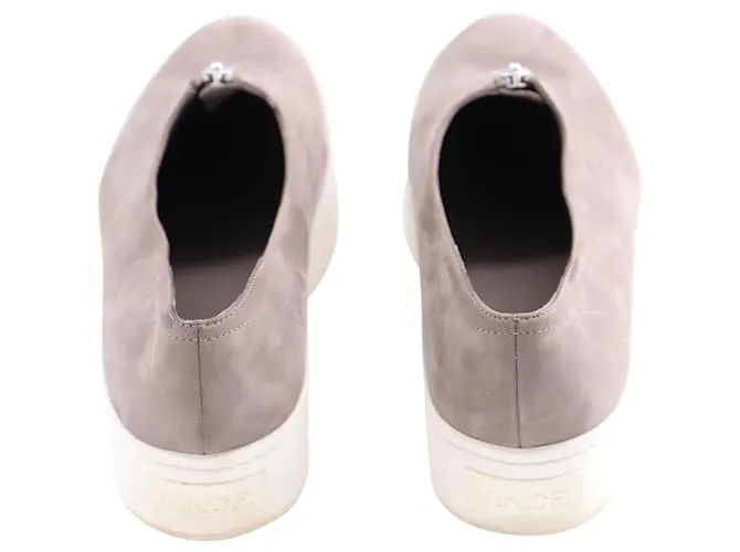 Zapatillas Vince Warner Low Top Platform en Cuero Gris 